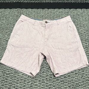 Faherty Shorts Men’s Sz 34 Linen Cotton Lavender Tropical Beach Resort Preppy